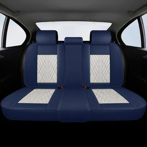 2pcs Beige & Green Prestige Car Seat  Covers / Waterproof
