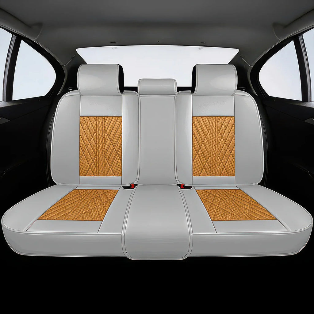 2pcs Brown & Gray Prestige Car Seat Covers / Waterproof
