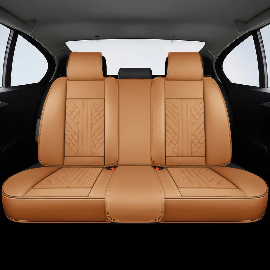 2pcs Brown Car Seat Covers / Waterproof