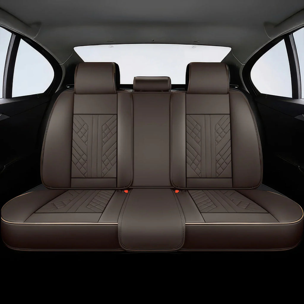 2pcs Coffee Car Seat Covers / Waterpoof