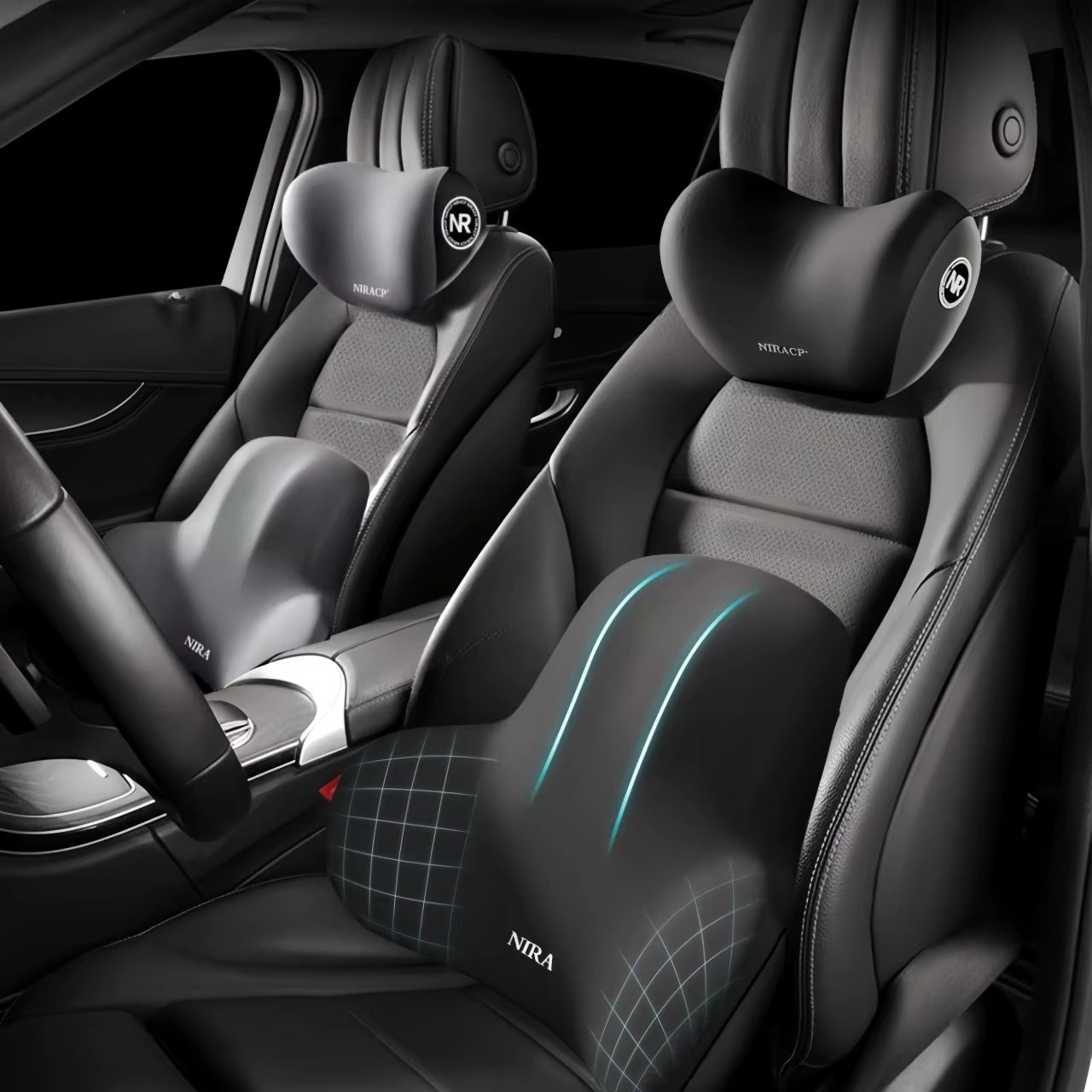Car Memory Foam Lumbar Support Cushion